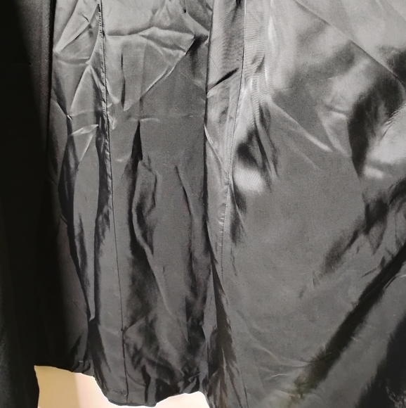 Vintage Alorna Wool Maxi Coat Women’s L Velvet Collar Black Winter Formal Dress - Picture 6 of 8